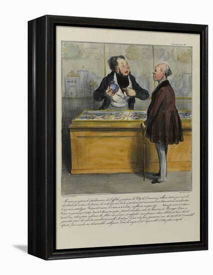 Monsieur, je meprise le charlatanisme de l'affiche-Honore Daumier-Framed Premier Image Canvas