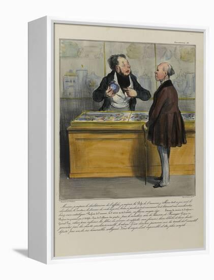 Monsieur, je meprise le charlatanisme de l'affiche-Honore Daumier-Framed Premier Image Canvas