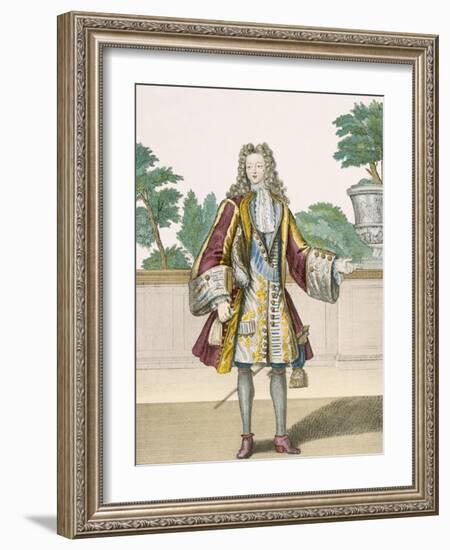 Monsieur Le Comte De Toulouse, 1690 (Coloured Engraving)-French-Framed Giclee Print