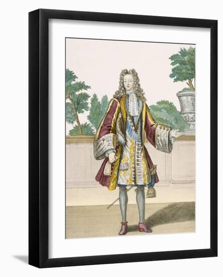 Monsieur Le Comte De Toulouse, 1690 (Coloured Engraving)-French-Framed Giclee Print