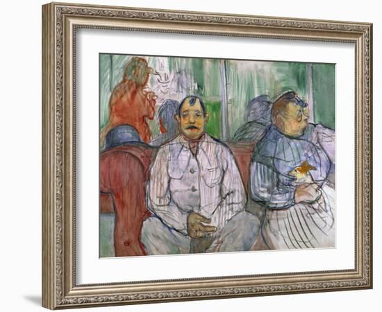 Monsieur, Madame and the Dog, 1893-Henri de Toulouse-Lautrec-Framed Giclee Print