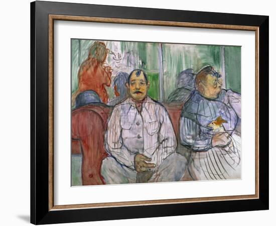 Monsieur, Madame and the Dog, 1893-Henri de Toulouse-Lautrec-Framed Giclee Print