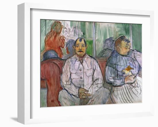 Monsieur, Madame and the Dog, 1893-Henri de Toulouse-Lautrec-Framed Giclee Print