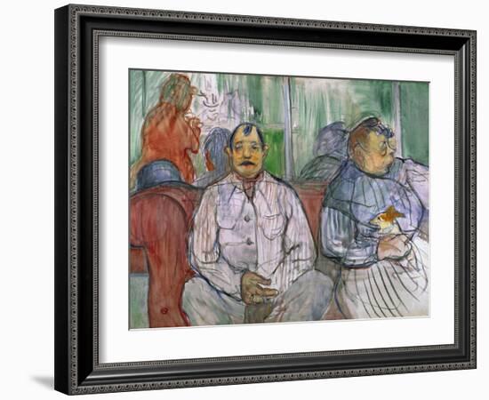 Monsieur, Madame and the Dog, 1893-Henri de Toulouse-Lautrec-Framed Giclee Print