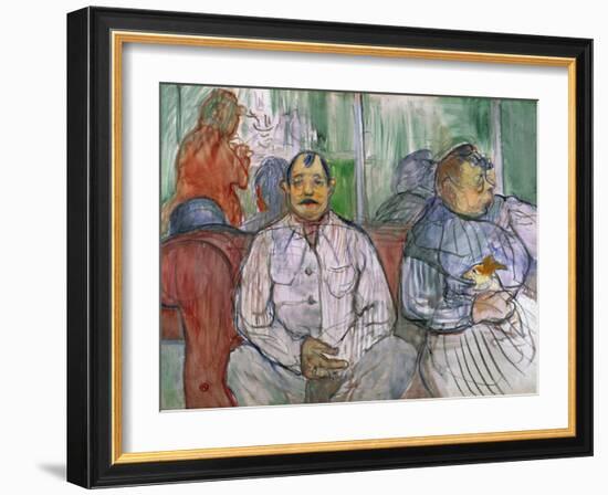 Monsieur, Madame and the Dog, 1893-Henri de Toulouse-Lautrec-Framed Giclee Print