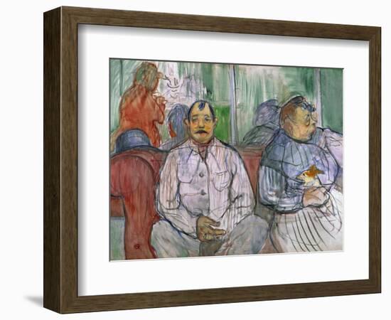 Monsieur, Madame and the Dog, 1893-Henri de Toulouse-Lautrec-Framed Giclee Print