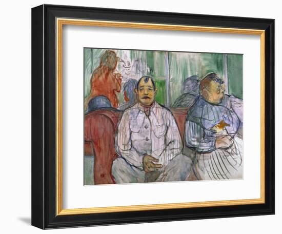 Monsieur, Madame and the Dog, 1893-Henri de Toulouse-Lautrec-Framed Giclee Print