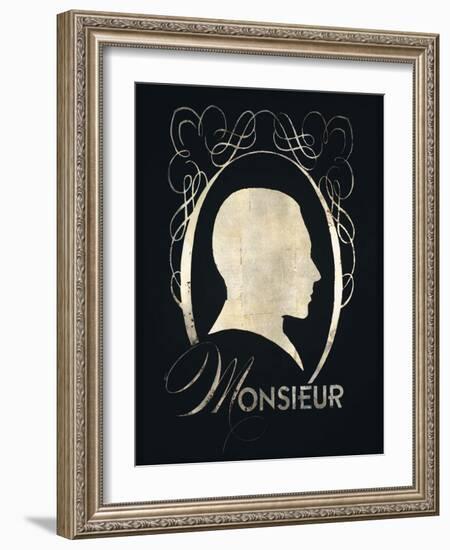 Monsieur Silhouette-Lisa Vincent-Framed Art Print