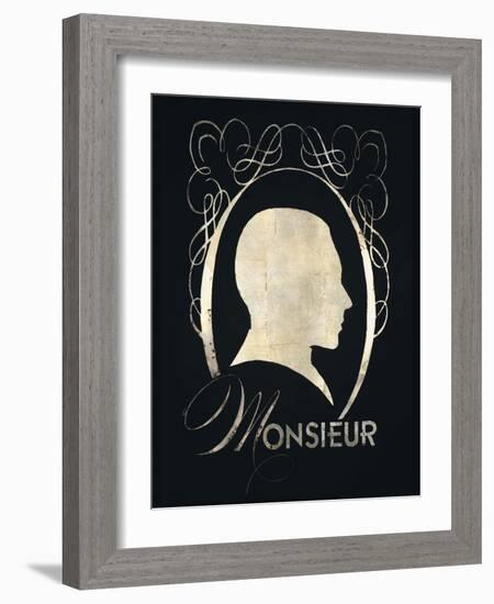 Monsieur Silhouette-Lisa Vincent-Framed Art Print