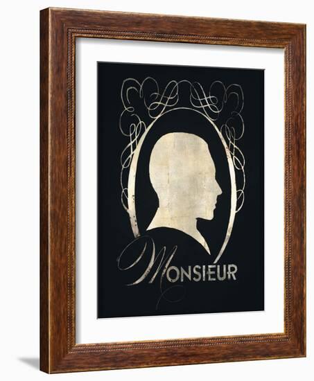 Monsieur Silhouette-Lisa Vincent-Framed Art Print