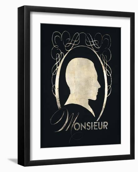 Monsieur Silhouette-Lisa Vincent-Framed Art Print