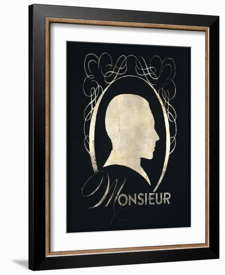 Monsieur Silhouette-Lisa Vincent-Framed Art Print