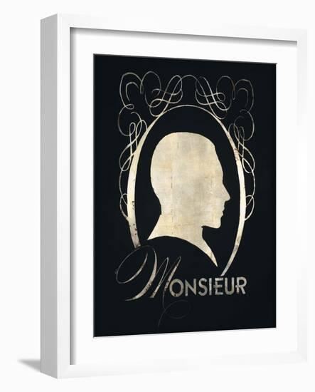 Monsieur Silhouette-Lisa Vincent-Framed Art Print