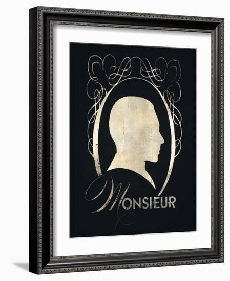 Monsieur Silhouette-Lisa Vincent-Framed Art Print