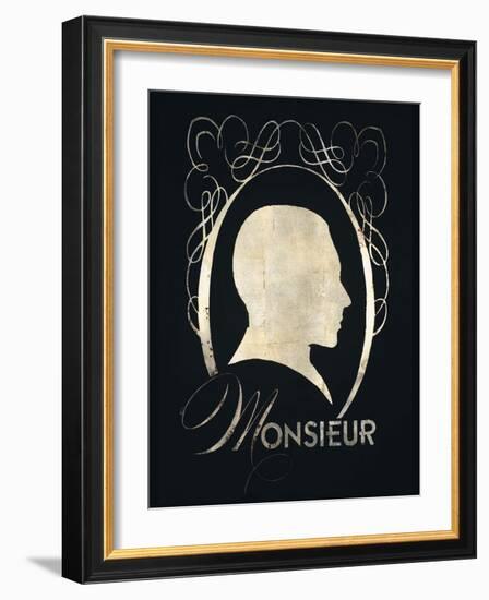 Monsieur Silhouette-Lisa Vincent-Framed Art Print