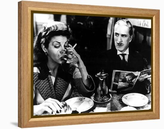 Monsieur Verdoux, Martha Raye, Charlie Chaplin, 1947-null-Framed Stretched Canvas