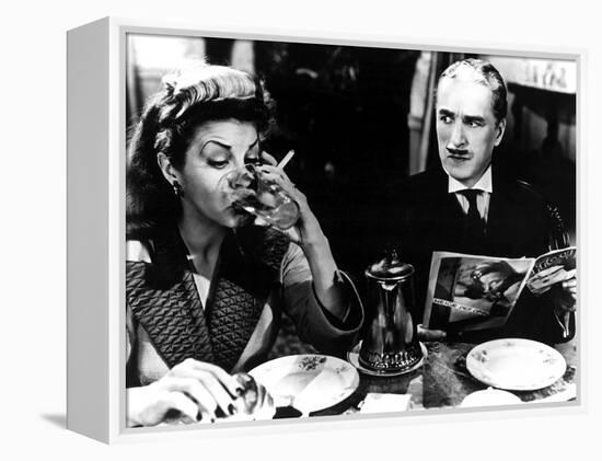 Monsieur Verdoux, Martha Raye, Charlie Chaplin, 1947-null-Framed Stretched Canvas
