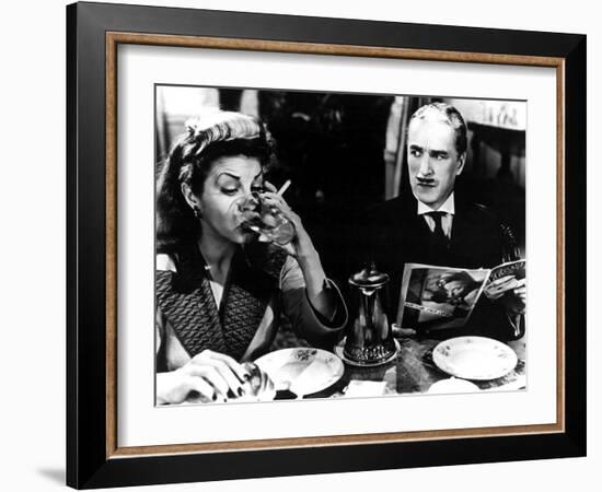 Monsieur Verdoux, Martha Raye, Charlie Chaplin, 1947-null-Framed Photo