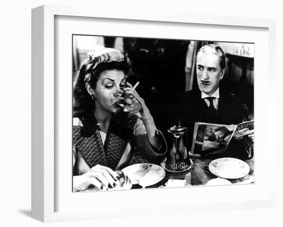 Monsieur Verdoux, Martha Raye, Charlie Chaplin, 1947-null-Framed Photo