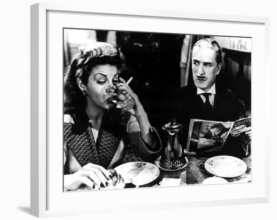 Monsieur Verdoux, Martha Raye, Charlie Chaplin, 1947-null-Framed Photo