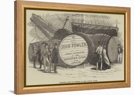 Monster Casks of Sherry in the London Docks-null-Framed Premier Image Canvas