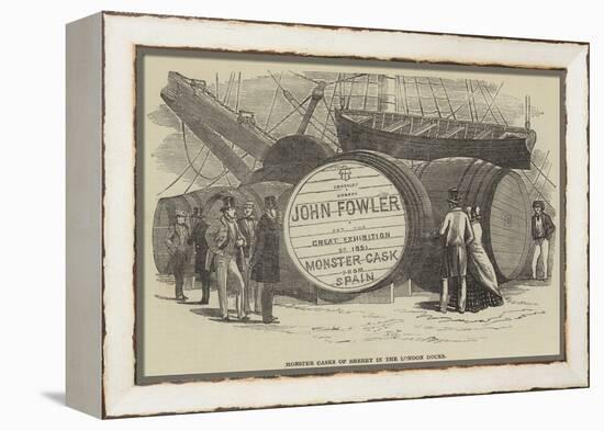 Monster Casks of Sherry in the London Docks-null-Framed Premier Image Canvas