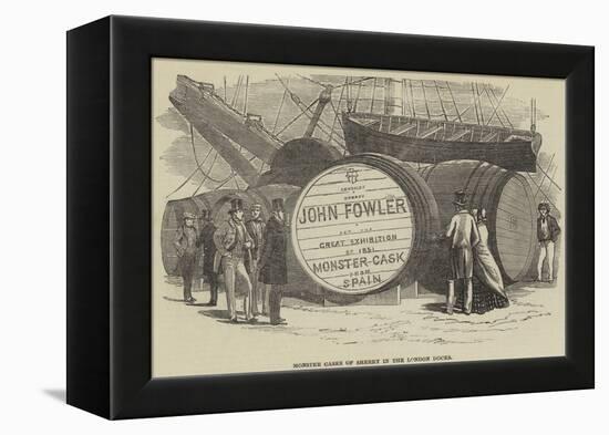 Monster Casks of Sherry in the London Docks-null-Framed Premier Image Canvas