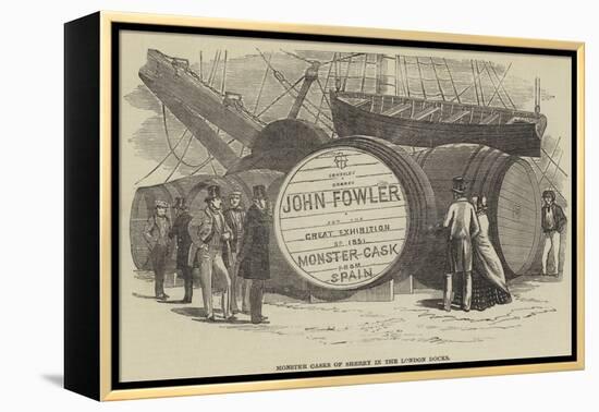 Monster Casks of Sherry in the London Docks-null-Framed Premier Image Canvas