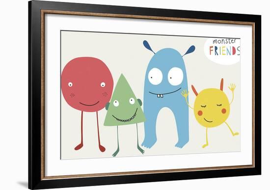 Monster Friends-Clara Wells-Framed Giclee Print