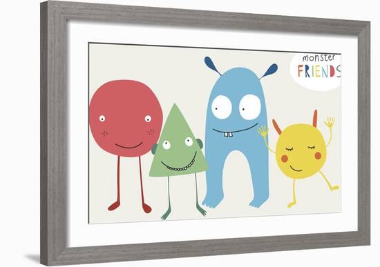 Monster Friends-Clara Wells-Framed Giclee Print