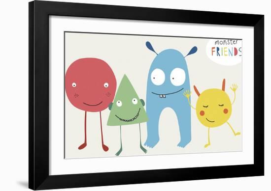 Monster Friends-Clara Wells-Framed Giclee Print