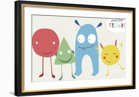 Monster Friends-Clara Wells-Framed Giclee Print