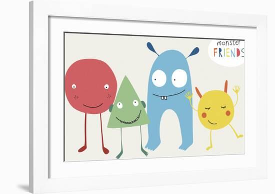 Monster Friends-Clara Wells-Framed Giclee Print