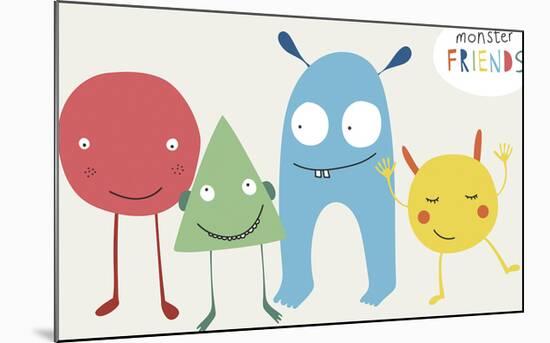 Monster Friends-Clara Wells-Mounted Giclee Print