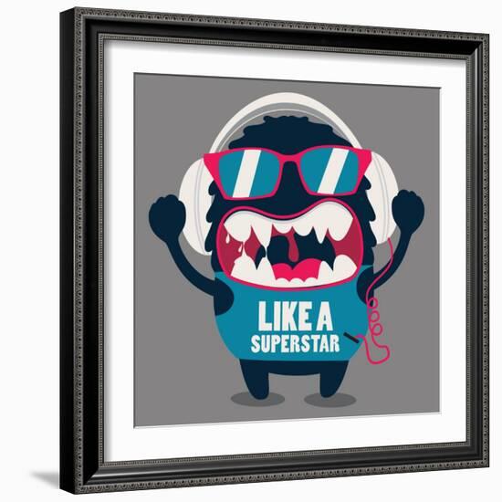 Monster Graphic-braingraph-Framed Art Print