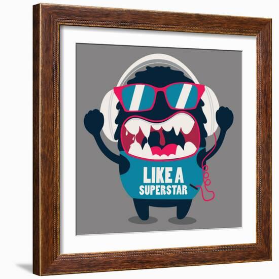 Monster Graphic-braingraph-Framed Premium Giclee Print