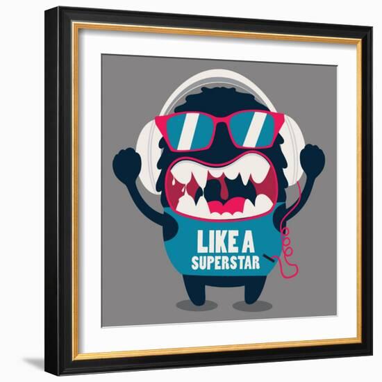 Monster Graphic-braingraph-Framed Premium Giclee Print