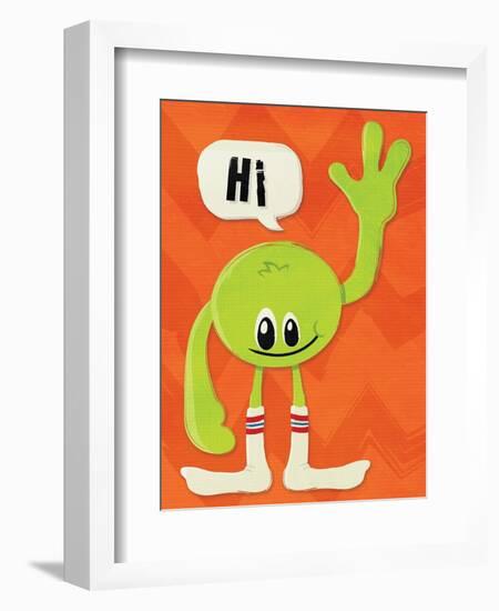 Monster Hi-Jace Grey-Framed Art Print