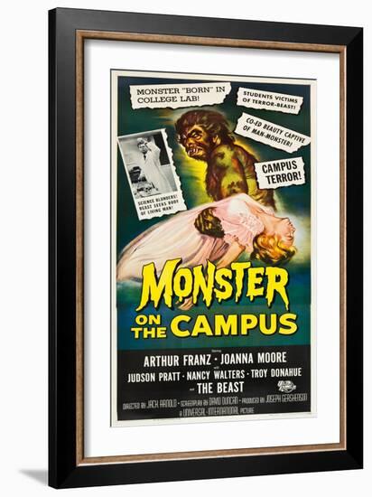 Monster on the Campus, 1958-null-Framed Art Print