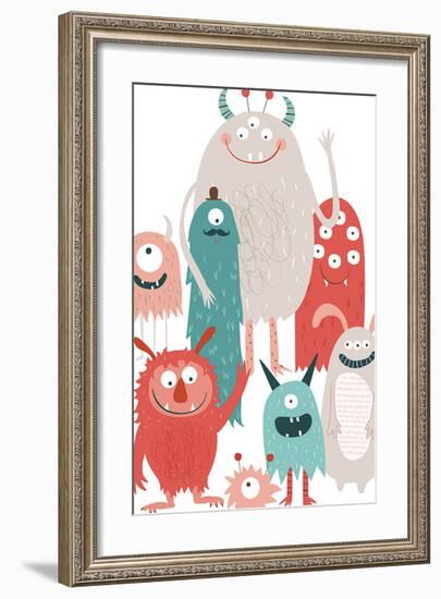 Monster Party-Clara Wells-Framed Giclee Print