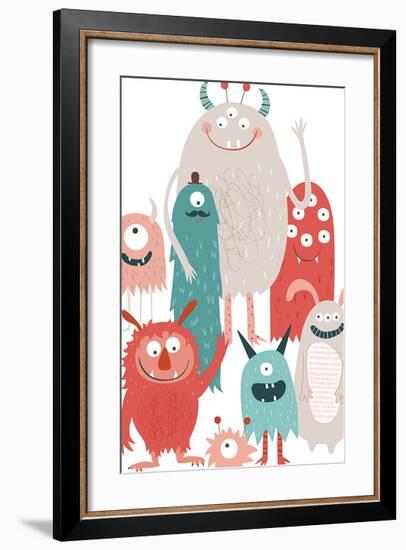 Monster Party-Clara Wells-Framed Giclee Print