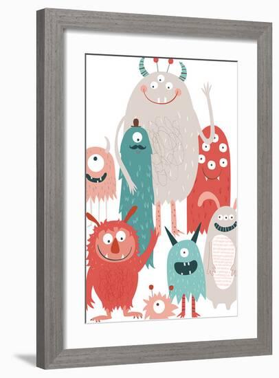 Monster Party-Clara Wells-Framed Giclee Print