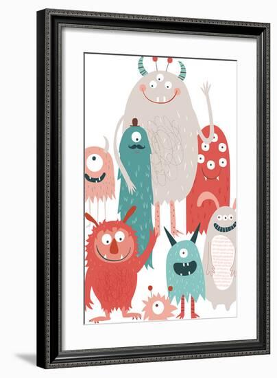 Monster Party-Clara Wells-Framed Giclee Print