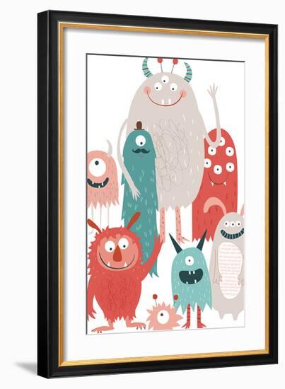 Monster Party-Clara Wells-Framed Giclee Print