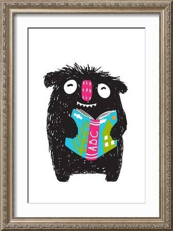 Monster Reading ABC Book Cartoon for Kids. Happy Funny Little Monster Education and Reading Picture' Art Print - Popmarleo Monster Reading ABC Book Cartoon for Kids. Happy Funny Little Monster Education and Reading Picture' Art Print - Popmarleo