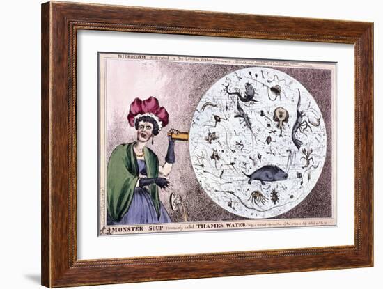 Monster Soup Commonly Called Thames Water..., 1828-Thomas McLean-Framed Giclee Print