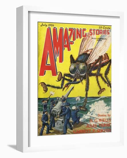 Monster Tsetse Fly-Frank R Paul-Framed Art Print