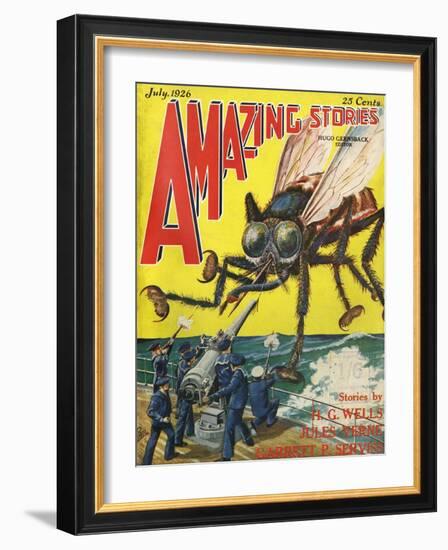 Monster Tsetse Fly-Frank R Paul-Framed Art Print