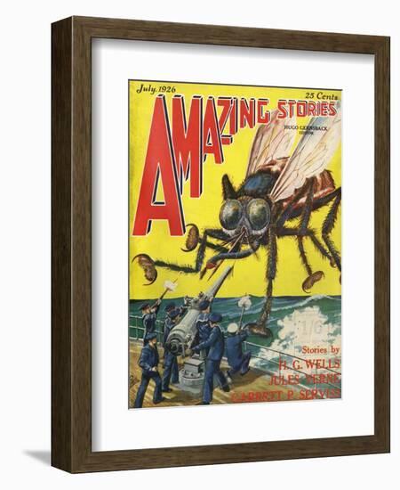 Monster Tsetse Fly-Frank R Paul-Framed Art Print