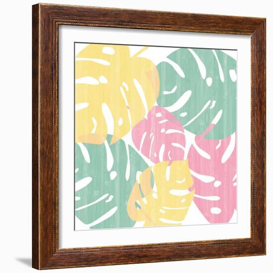 Monstera I Bright on White-Sarah Adams-Framed Art Print